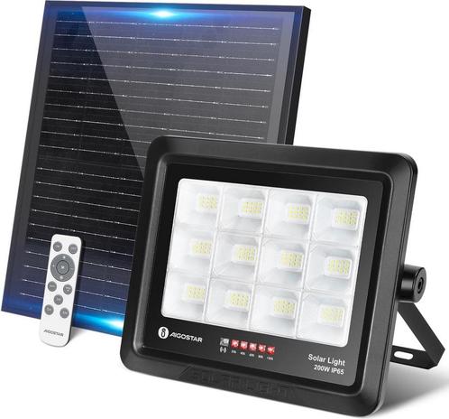Aigostar Solar Wandlamp - Sensor - IP65 waterdicht - Zwart (, Huis en Inrichting, Lampen | Overige, Nieuw, Verzenden