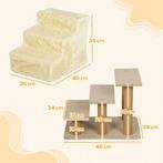 TRUUSK Hondentrap 3-stappen 35 cm - Pluche-look - Voor Bed e, Dieren en Toebehoren, Konijnen