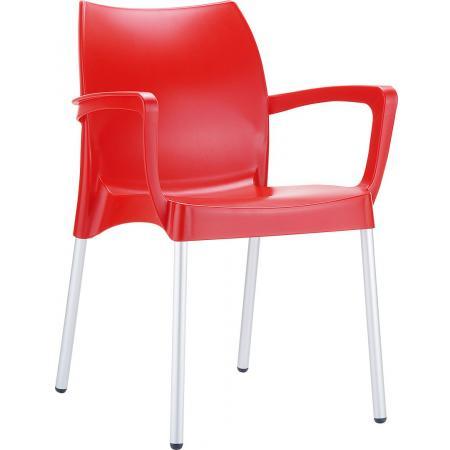 (MDK-105518) Siesta Dolce 4-poots stoel rood, Huis en Inrichting, Stoelen, Rood, Nieuw, Ophalen of Verzenden