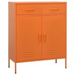 vidaXL Opbergkast 80x35x101,5 cm staal oranje, Verzenden, Nieuw