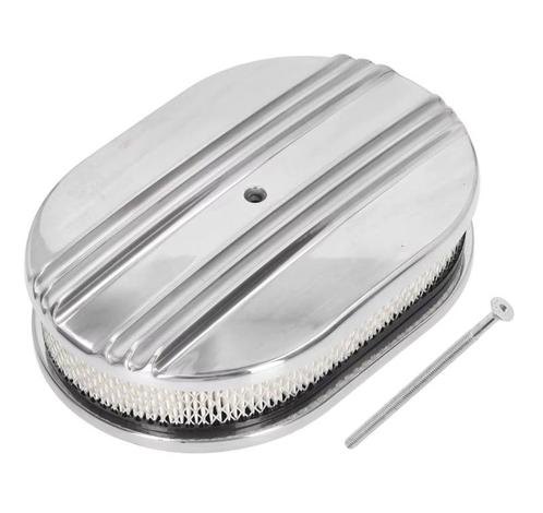 Aluminium 12 inch oval finned air cleaner, Auto-onderdelen, Filters, Nieuw, Ophalen of Verzenden