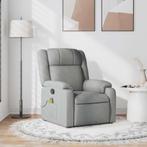 Lichtgrijze Relaxstoel met Massage | tweedekansje | OP=OP, Huis en Inrichting, Ophalen of Verzenden, Nieuw, Grijs