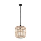 Hanglamp EGLO Bordesley Hanglamp - E27 - Ø 35 cm - Zwart/Na, Verzenden, Nieuw