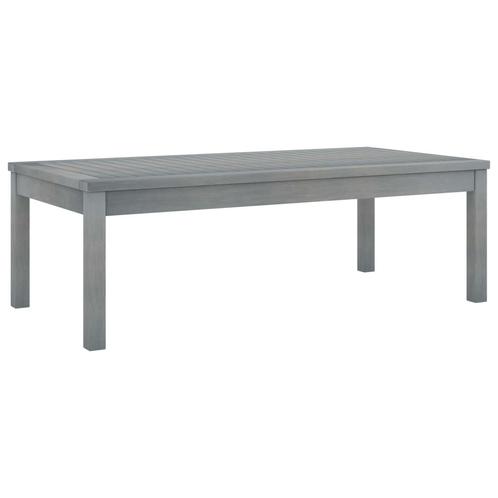 vidaXL Salontafel 100x50x33 cm massief acaciahout grijs, Tuin en Terras, Tuintafels, Nieuw, Hout, Verzenden
