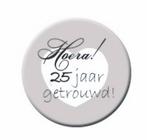 25-jarig jubileum set met buttons en folie ballonnen, Verzenden, Nieuw, Versiering, Overige