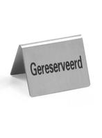 Gereserveerd bordje | RVS | 4 Stuks | (B)3,5x(D)5x(H)4cm, Verzenden, Nieuw in verpakking