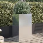vidaXL Plantenbak 42x38x75 cm roestvrij staal zilverkleurig, Verzenden, Nieuw, Metaal