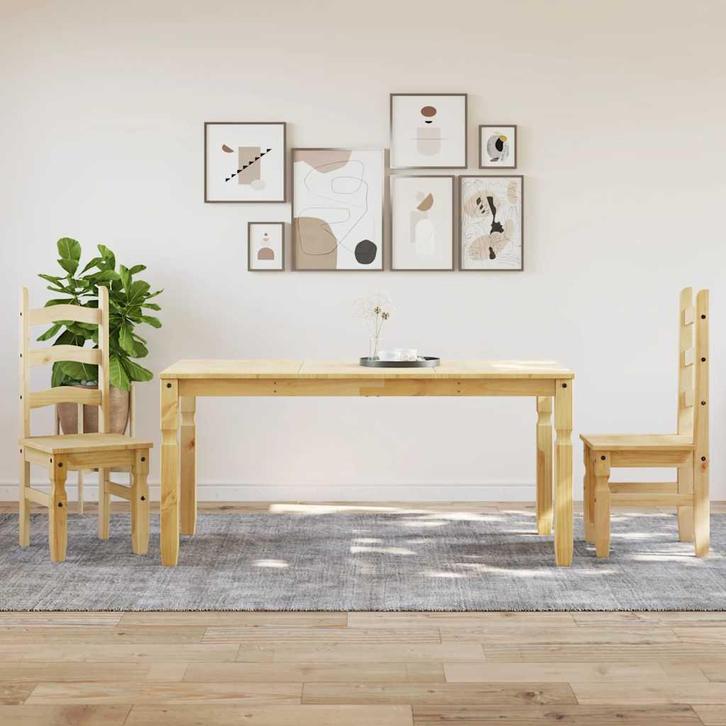 vidaXL 3-delige Eethoek Panama massief grenenhout, Huis en Inrichting, Complete eetkamers, Nieuw, Verzenden