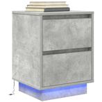 vidaXL Nachtkastje met LED-verlichting 38x34x50 cm, Verzenden, Nieuw, Hout