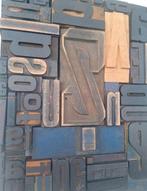 Drukblokken (50) - XL oude typografische letterblokjes -
