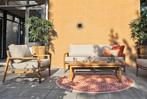Lounge Tuinbank2-zits Florida Wicker Teak Beige Exotan, Verzenden, Nieuw
