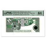 1000 Gulden Kievit 1994 PMG 64, Postzegels en Munten, Bankbiljetten | Nederland, Verzenden