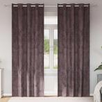 vidaXL Gordijn met gordijnen 2 pcs Bruin 260 x 140 cm, Huis en Inrichting, Verzenden, Nieuw, Bruin