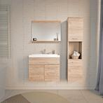 Badkamermeubelset Krildihana 4-delig eikenkleurig [en.casa], Huis en Inrichting, Verzenden, Nieuw
