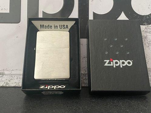 Zippo - Argenté brossé - Zonder Minimumprijs - Aansteker -, Verzamelen, Rookartikelen, Aanstekers en Luciferdoosjes