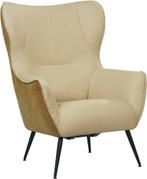 leren moderne oorfauteuil -  ( leer), Huis en Inrichting, Fauteuils, Nieuw, Ophalen of Verzenden, Landelijk, 75 tot 100 cm