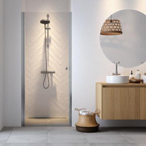 Nisdeur Sealskin Hooked Omkeerbaar 90x200 cm Zilver, Doe-het-zelf en Verbouw, Sanitair, Douche, Nieuw, Ophalen of Verzenden
