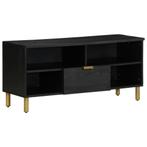 vidaXL Tv-meubel 100x33x46 cm bewerkt hout zwart, Huis en Inrichting, Woonaccessoires | Cd- en Dvd-rekken, Verzenden, Nieuw