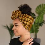 Afrikaanse hoofddoek / Vlisco headwrap - Bronze banga nut, Nieuw, Ophalen of Verzenden