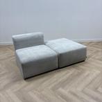 Tweedehands complete set HAY 1x Sofa met hocker, Licht grijs, Huis en Inrichting, Ophalen of Verzenden, Gebruikt, Stof