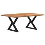 vidaXL Eettafel rechthoekig 180x120x74 cm massief eikenhout, Huis en Inrichting, Tafels | Eettafels, Verzenden, Nieuw