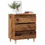 vidaXL Dressoir 60x35x70 cm bewerkt hout oud houtkleurig, Huis en Inrichting, Kasten | Dressoirs, Verzenden, Nieuw, Overige houtsoorten