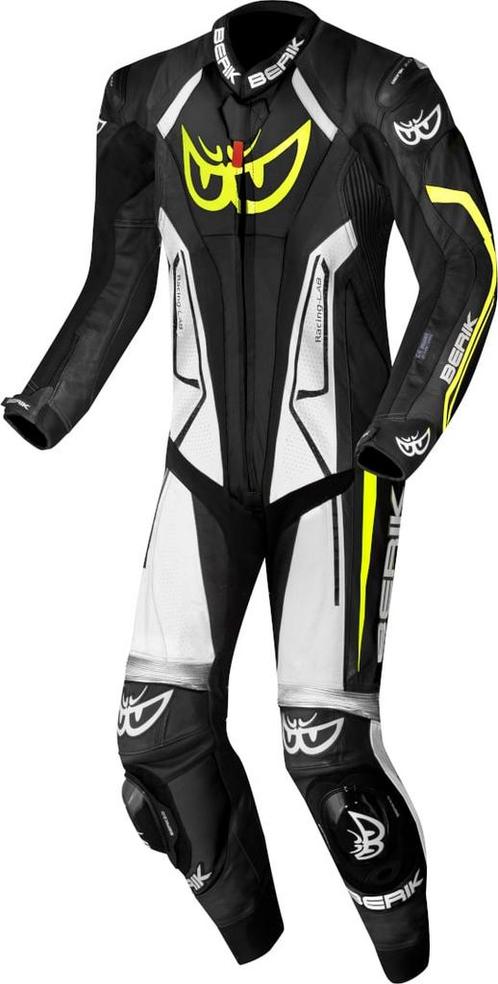 Berik Losail-R Perforated Kangaroo Zwart Wit 1-Delig, Motoren, Kleding | Motorkleding, Heren, Nieuw met kaartje, Overall, Verzenden
