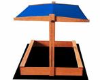Zandbak - met deksel en dak - hout - 120x120 cm - blauw, Kinderen en Baby's, Speelgoed | Buiten | Zandbakken, Ophalen of Verzenden