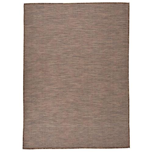 vidaXL Buitenkleed platgeweven 200x280 cm bruin, Huis en Inrichting, Stoffering | Tapijten en Kleden, Bruin, Nieuw, Verzenden