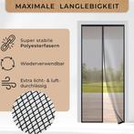 Vliegengordijn - Deurhor - Deurgordijn - 200x90 cm - Zwart -, Doe-het-zelf en Verbouw, Deuren en Horren, Verzenden, Zo goed als nieuw