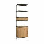 *WOONWINKEL* Tower Living Luna Smalle Kast Gerookt Eiken Lin, Huis en Inrichting, Kasten | Boekenkasten, Verzenden, Nieuw