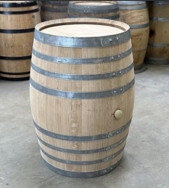 Wijnvaten 300 liter - eiken - regenton - bloembak - ijsbad, Tuin en Terras, Regentonnen, 150 liter of meer, Met kraantje, Zo goed als nieuw