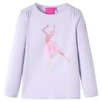 vidaXL Kindershirt met lange mouwen 92 lichtlila, Verzenden, Nieuw