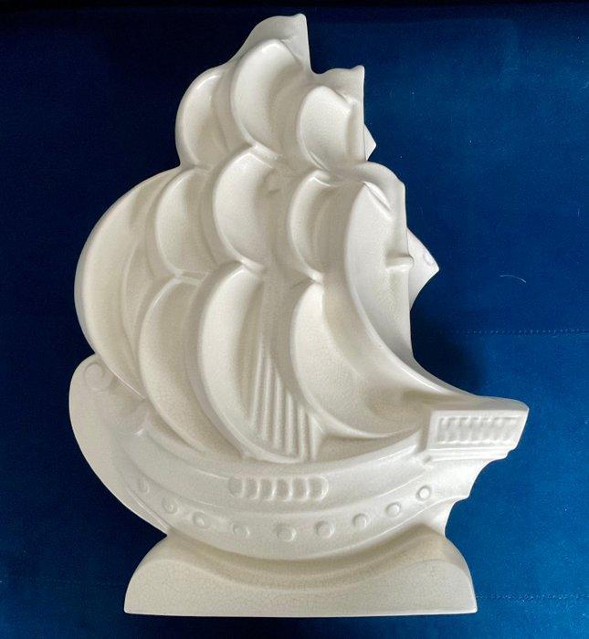 Lejan - sculptuur, Caravelle - 49 cm - Aardewerk, Antiek en Kunst, Kunst | Designobjecten