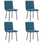 vidaXL Eetkamerstoelen 4 st fluweel blauw, Huis en Inrichting, Stoelen, Verzenden, Nieuw, Blauw