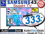 Nieuwe Samsung 43inch 4K Ultra HD Smart tv - 5 jaar garantie, Ophalen, LED, Nieuw, Samsung