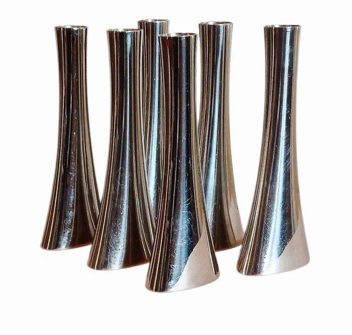 Sambonet - Centro Stile Sambonet - Vaas (6) - Bamboo - Staal, Antiek en Kunst, Antiek | Meubels | Stoelen en Banken