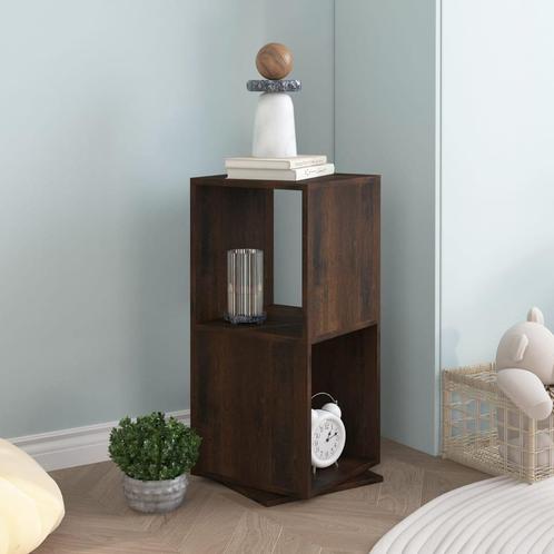 vidaXL Draaikast 34,5x34,5x75,5 cm spaanplaat gerookt eiken, Huis en Inrichting, Kasten | Boekenkasten, 25 tot 50 cm, Nieuw, Overige houtsoorten