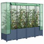 vidaXL Verhoogde plantenbak met kashoes rotanlook 160x40x138, Tuin en Terras, Verzenden, Nieuw, Kunststof