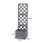 Plantenbak met latwerk Amstelveen HKC 135x40x30 cm grijs [en, Tuin en Terras, Verzenden, Nieuw
