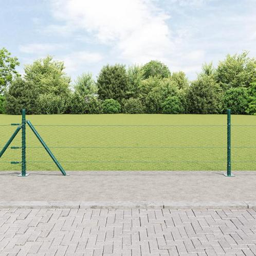vidaXL Hexagon Heining Groen 0.5x100 m Staal, Tuin en Terras, Schuttingen, Nieuw, IJzer, Verzenden