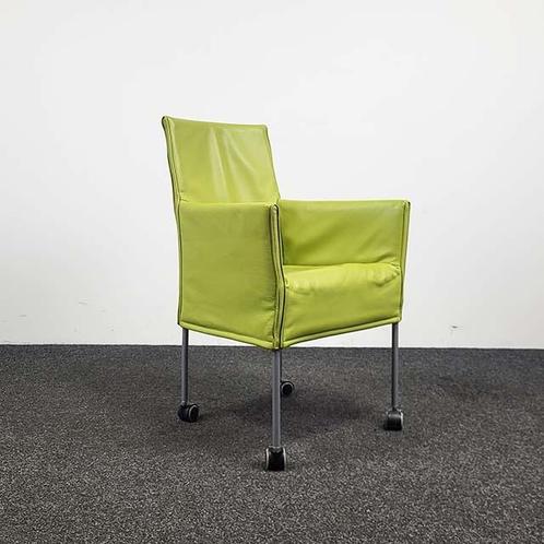 Designstoel Groen / Lime - Verrijdbaar, Huis en Inrichting, Stoelen, Gebruikt, Ophalen of Verzenden
