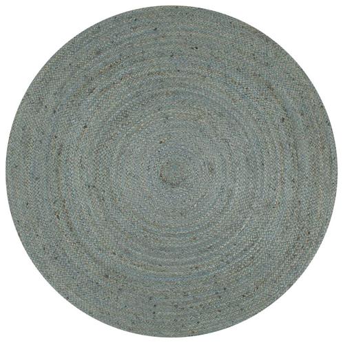 vidaXL Vloerkleed handgemaakt rond 150 cm jute olijfgroen, Huis en Inrichting, Stoffering | Tapijten en Kleden, Groen, Nieuw, Verzenden