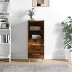 vidaXL Dressoir 34,5x34x90 cm bewerkt hout gerookt eiken, Minder dan 50 cm, Verzenden, Nieuw, 25 tot 50 cm