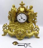 Figurale pendule - Messing, Zinklegering - 1850-1900, Antiek en Kunst, Antiek | Klokken