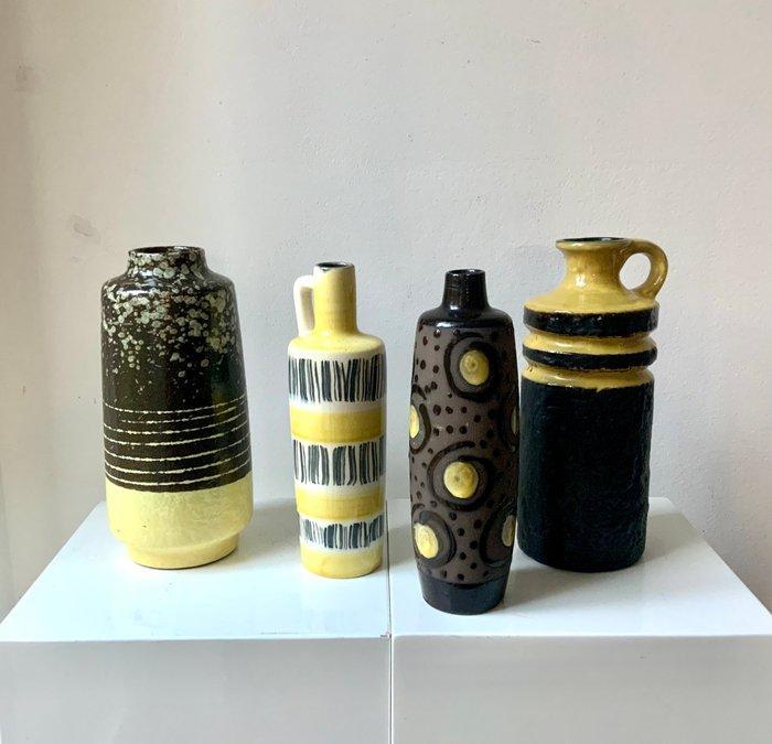 Strehla, VEB Haldensleben - Vaas - Keramiek - Vier DDR-vazen, Antiek en Kunst, Kunst | Designobjecten