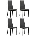 vidaXL Eetkamerstoelen Donkergrijs - Retourdeal - 4 stuks..., Huis en Inrichting, Stoelen, Ophalen of Verzenden, Nieuw, Grijs