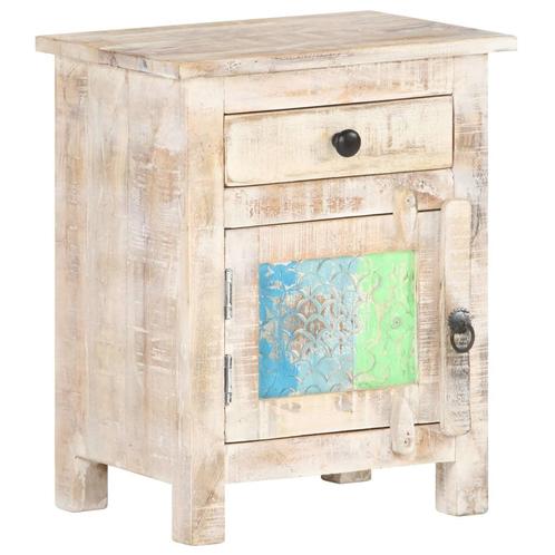 vidaXL Nachtkastje 40x30x50 cm ruw acaciahout, Huis en Inrichting, Slaapkamer | Nachtkastjes, Nieuw, Minder dan 45 cm, Hout, Minder dan 55 cm
