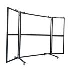 Mobiel Terrasscherm | 6 Panelen | Zwart