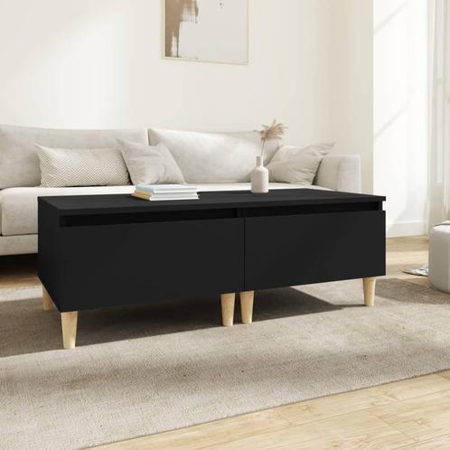 vidaXL Bijzettafels 2 st 50x46x35 cm bewerkt hout zwart, Huis en Inrichting, Tafels | Bijzettafels, Nieuw, Verzenden